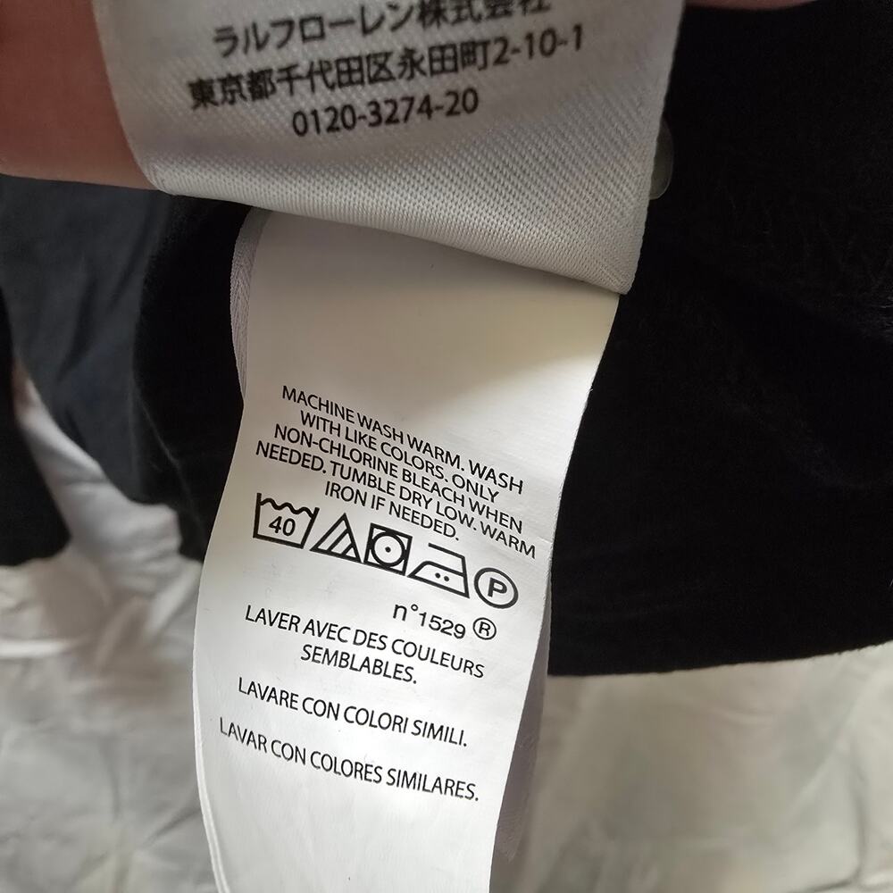 Polo Ralph Lauren Jersey Hooded T-shirt in black long sleeve hooded men's medium - Picture 7 of 10